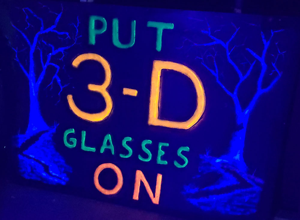 Put on 3D Glasses Sign