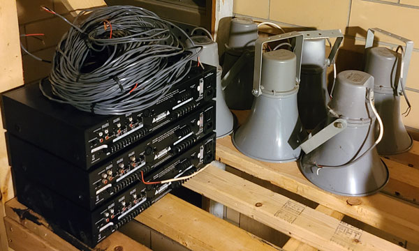 PA System (6 Horns & 3 Amps)