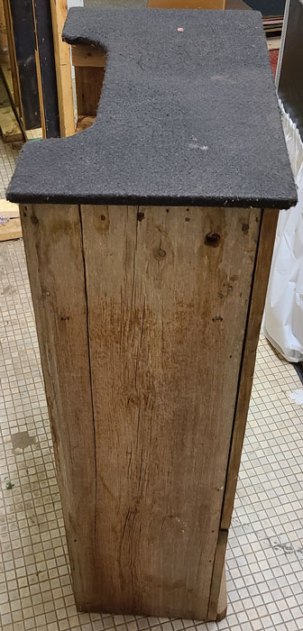 Barn Wood Podium Side View