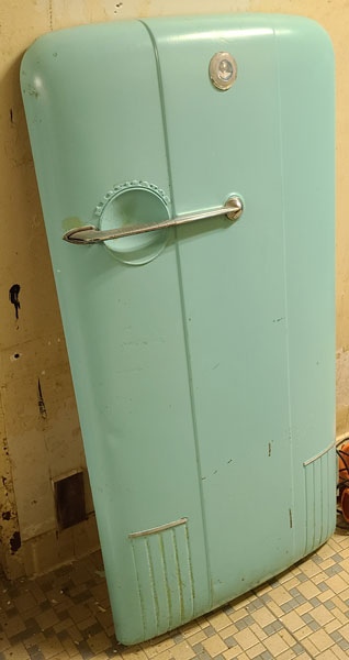 Old Metal Fridge Door