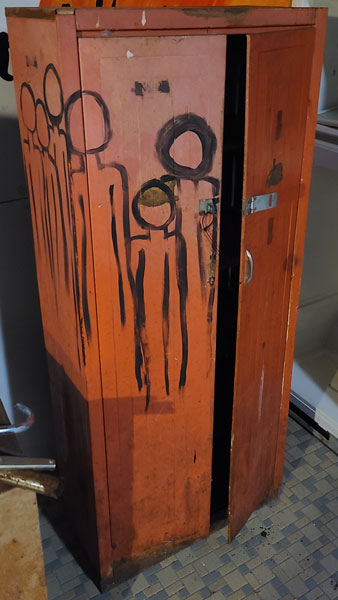 Orange Metal Cabinet