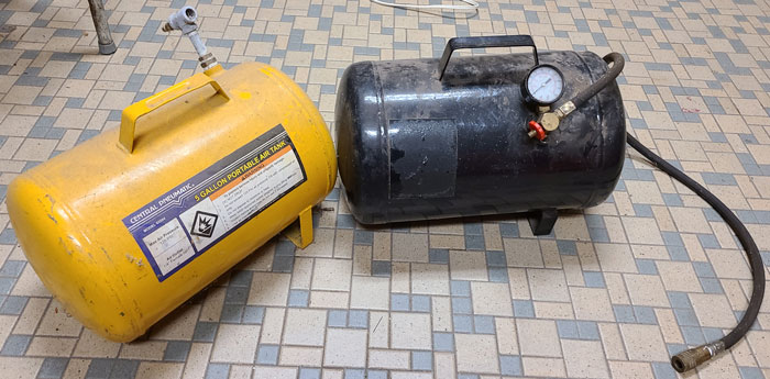 Yellow and Black Air Tanks