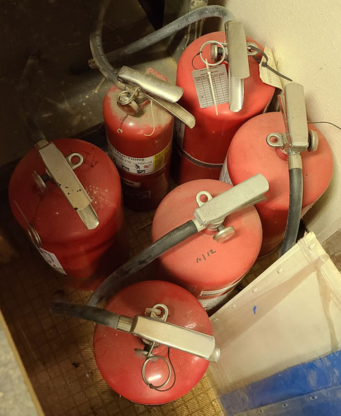 6 Expired Fire Extinguishers