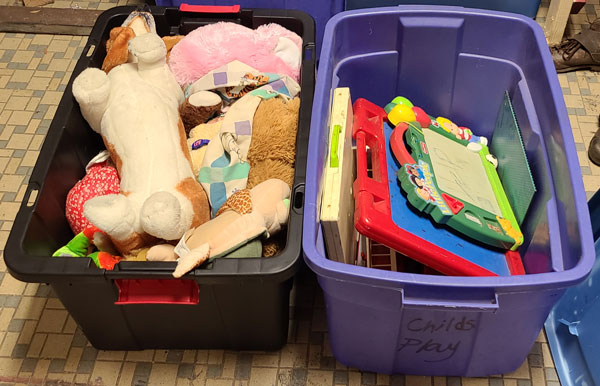 2 Totes of Kids Stuff