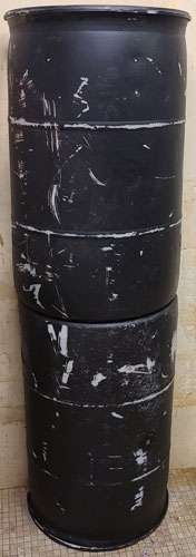 Stacked Half Barrels Front View