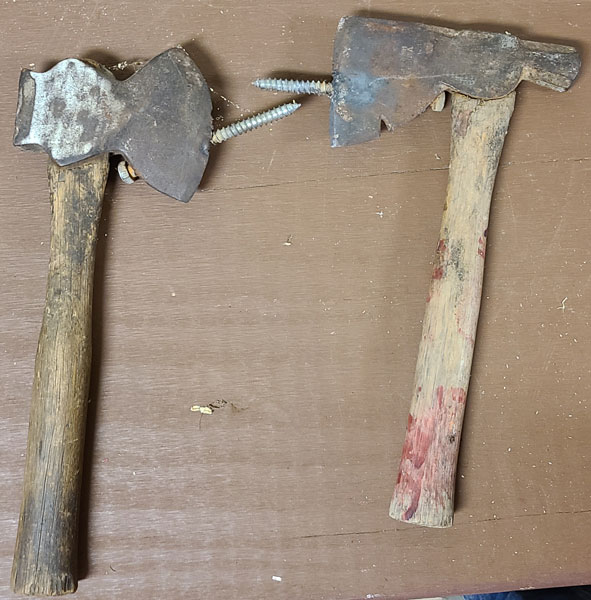 2 Wall Mountable Hatchets