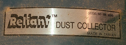 Dust Filtration Model Label